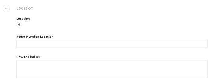 Event location information Event location information
