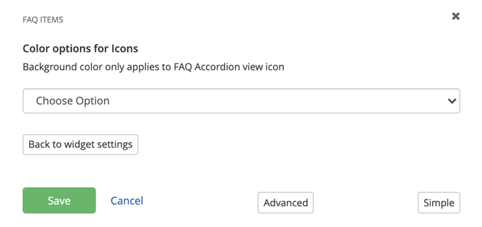 FAQ - Icons Color Options