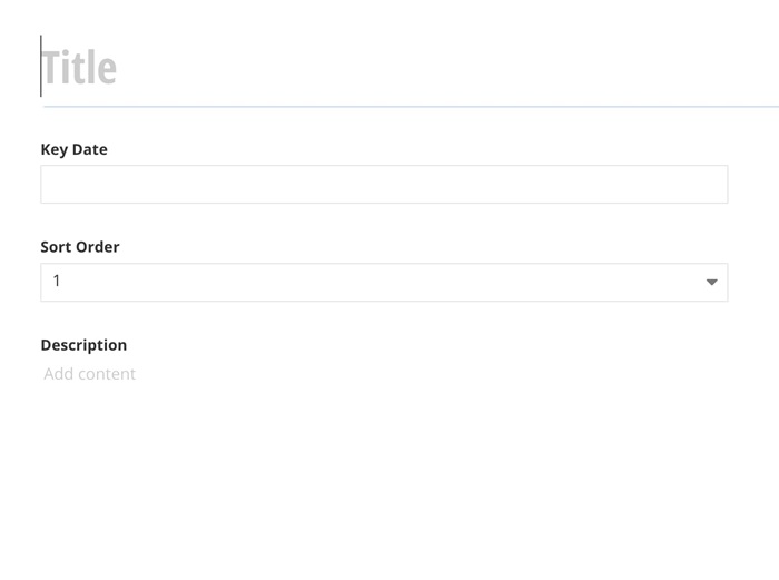 Key date details Key date details