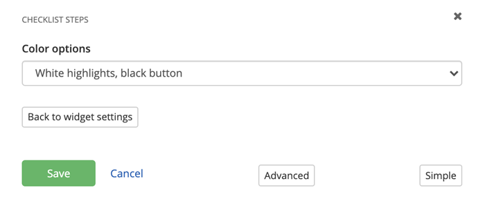 checklist steps color options checklist steps color options