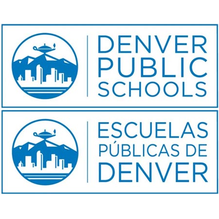 Denver Public Schools logo in English and Spanish