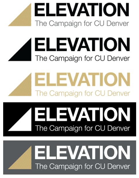 Stack of ELEVATION graphics in various color-schemes.