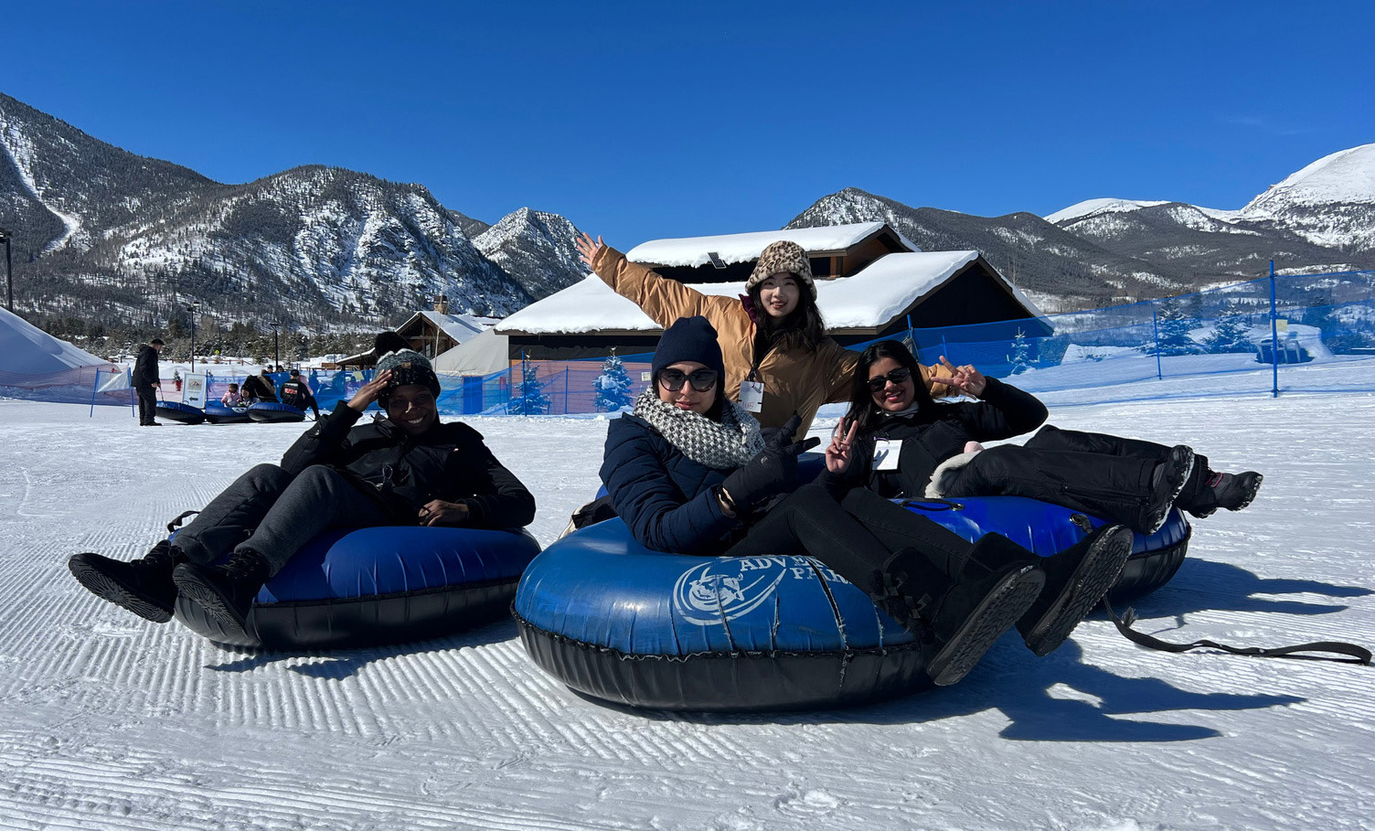ICB students snow tubing in Frisco, Colorado