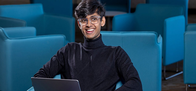 Navneet Sunderraman, CU Denver Indian student graduating with an MS in Business Analytics