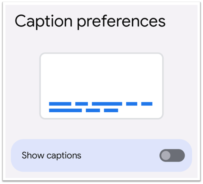caption settings