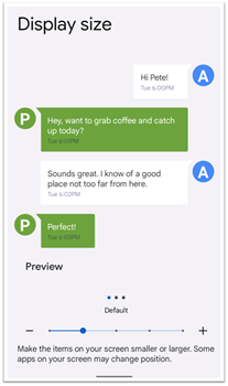 Display SizeAdjustment