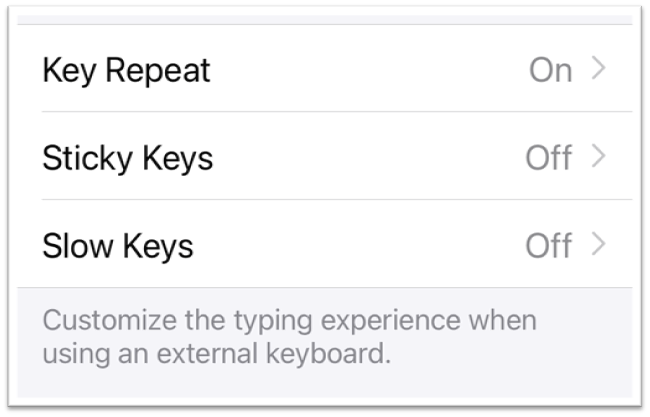 typing behavior settings