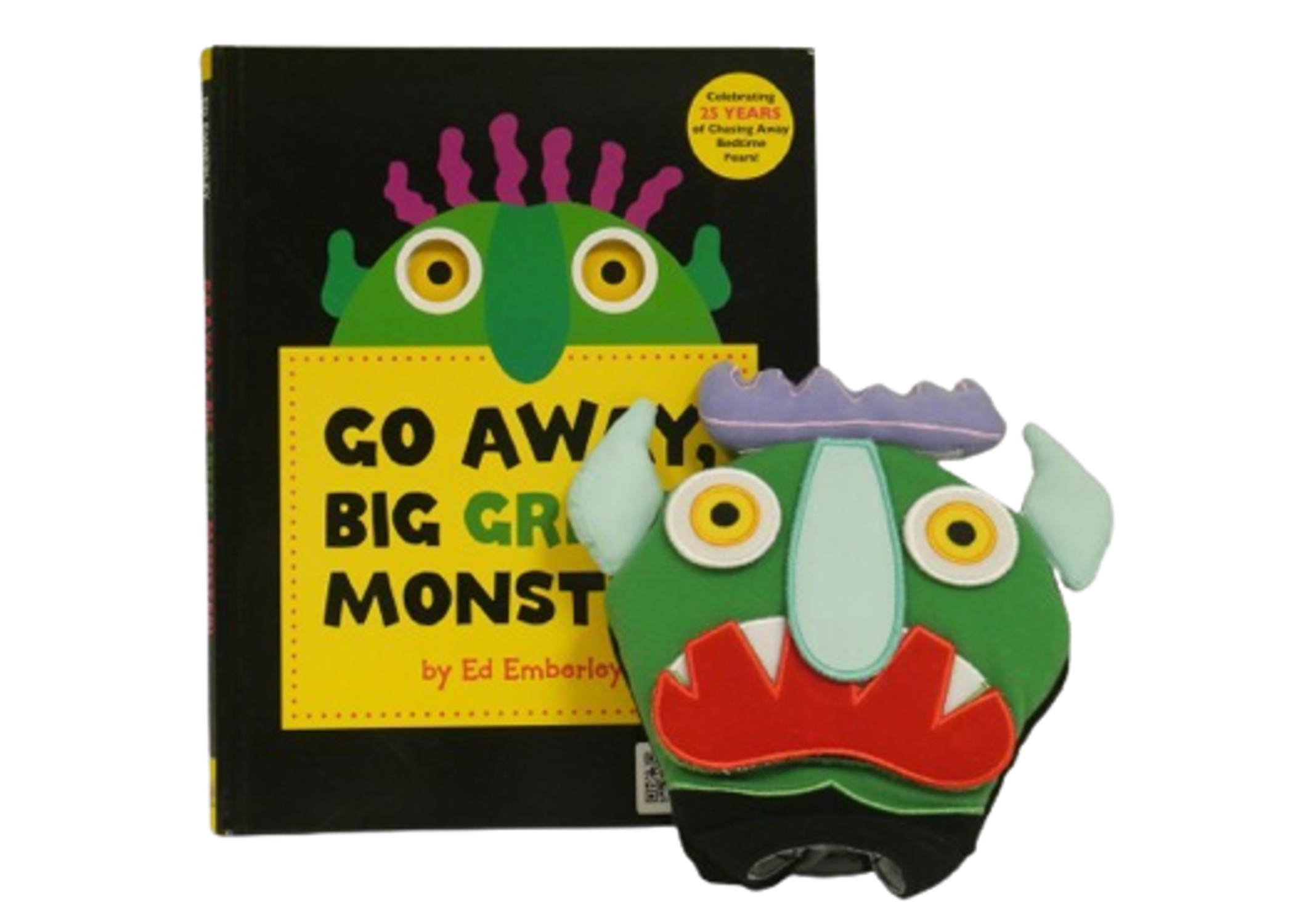 A picture book: Go Away Big Green Monster with companion puppet