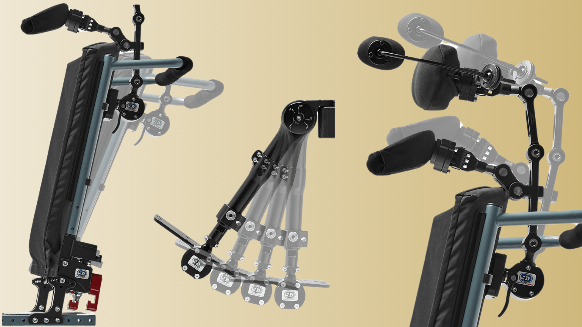 Dynamic wheelchair components in motion