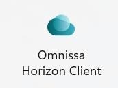Omnissa Horizon Client logo with blue cloud.